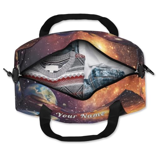 Personalized Kids Duffel Bag Galaxy Palnet Solar System,Custom Sport Gym Bag for Boys Girls,WWeekender Overnight Bags Travel Duffel Bag,Customized Kids Gift 7
