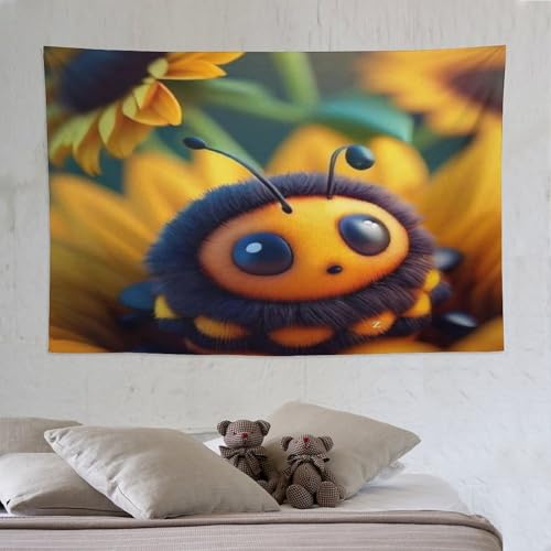 Tenture murale abeille drap de decoration bohème pour creer un salon cocooning PAZZK
