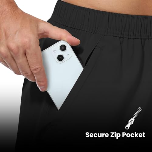 Image of NINQ Workout Half Pant for Man | Gym Shorts for Men with Drawstring Waist & 1 Zipper Pockets | Stylish Lightweight Shorts Pant for Men Sports