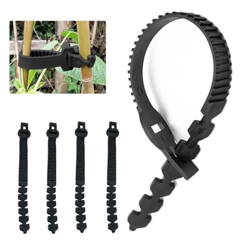 Vxcvzv Lot de 4 attaches robustes pour arbre, 40 cm, sangles de jardin réglables pour support de plantes, arbustes, arbres, jardinage en plein air