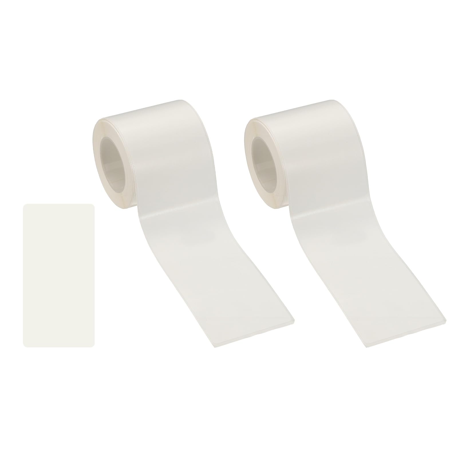 PATIKIL 160 Pcs Thermal Labels, 1.6x3.1 Square Thermal Printer Labels Stickers Self Adhesive Tags Paper 2 Rolls Small Waterproof for Printer Small Business Name Tag Barcode, White