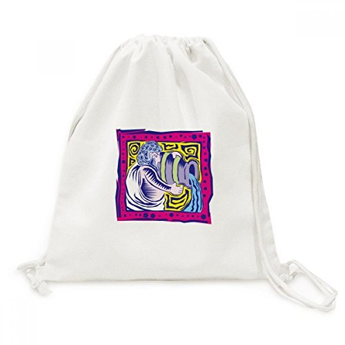 Sac cordon Verseau, un cadeau unique inspiré de la gravure mexicaine