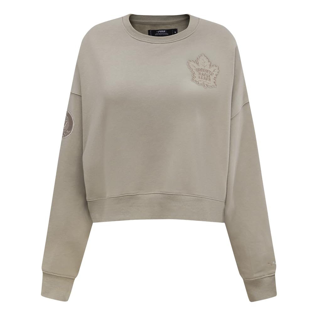 Sudadera NHL Pro Standard de mujer con tejido FLC suave color pardo L 5