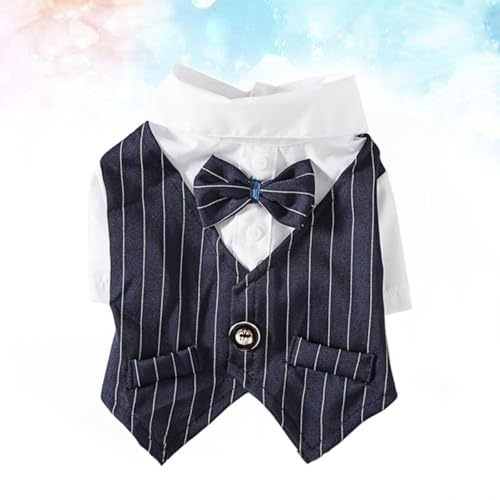 Ropa para perro traje formal azul marino XXL miniatura 5