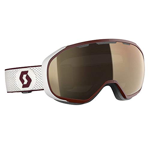 Masque de ski Scott Fix Ls en blanc et bordeaux avec optique haut de gamme pour homme