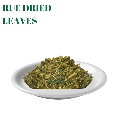 Gabio Green RUE Dried Herbs Peruvian Ruda, (56 gr) 20+ CUPS Ruda Seca, Ruda Graveolens, Natural Dried Tea Herbs, Ruda Rue Herbal Tea, Resealable Bag, Fresh Aroma & Taste (2 oz)