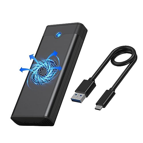 Caja externa SSD M.2 NVME con ventilador y Puerto Type-C miniatura 1