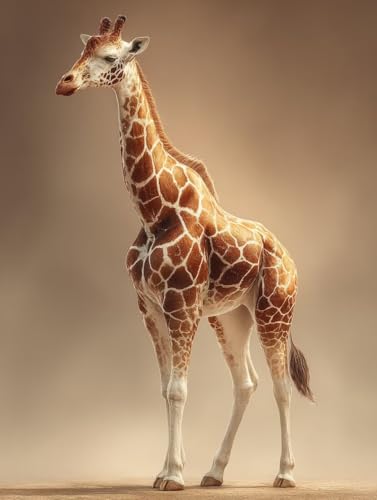 Animal DIY Paint by Numbers Kit for Adults, Giraffe Paint by Numbers, DIY Painting Art Supplies Kits for Beginner with Brushes and Acrylic, Spring Decor, Wall Art Decorations Gifts, 20x28in R-9933