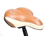 prophete damenfahrrad 28 zoll aldi  Fahrrad Sattel Damen Herren City Sitz weich bequem BRAUN mit Reflektionsstreifen ohne KLOBEN