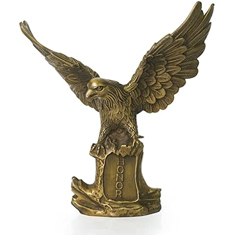 Dreamseden Bronze Bald Eagle Statue, 9.5’’ Tall Honor Eagle American Pride Patriotic Decor, Decorative Bald Eagle Figurine for Home Office Table Shelf Gifts for Men Cover