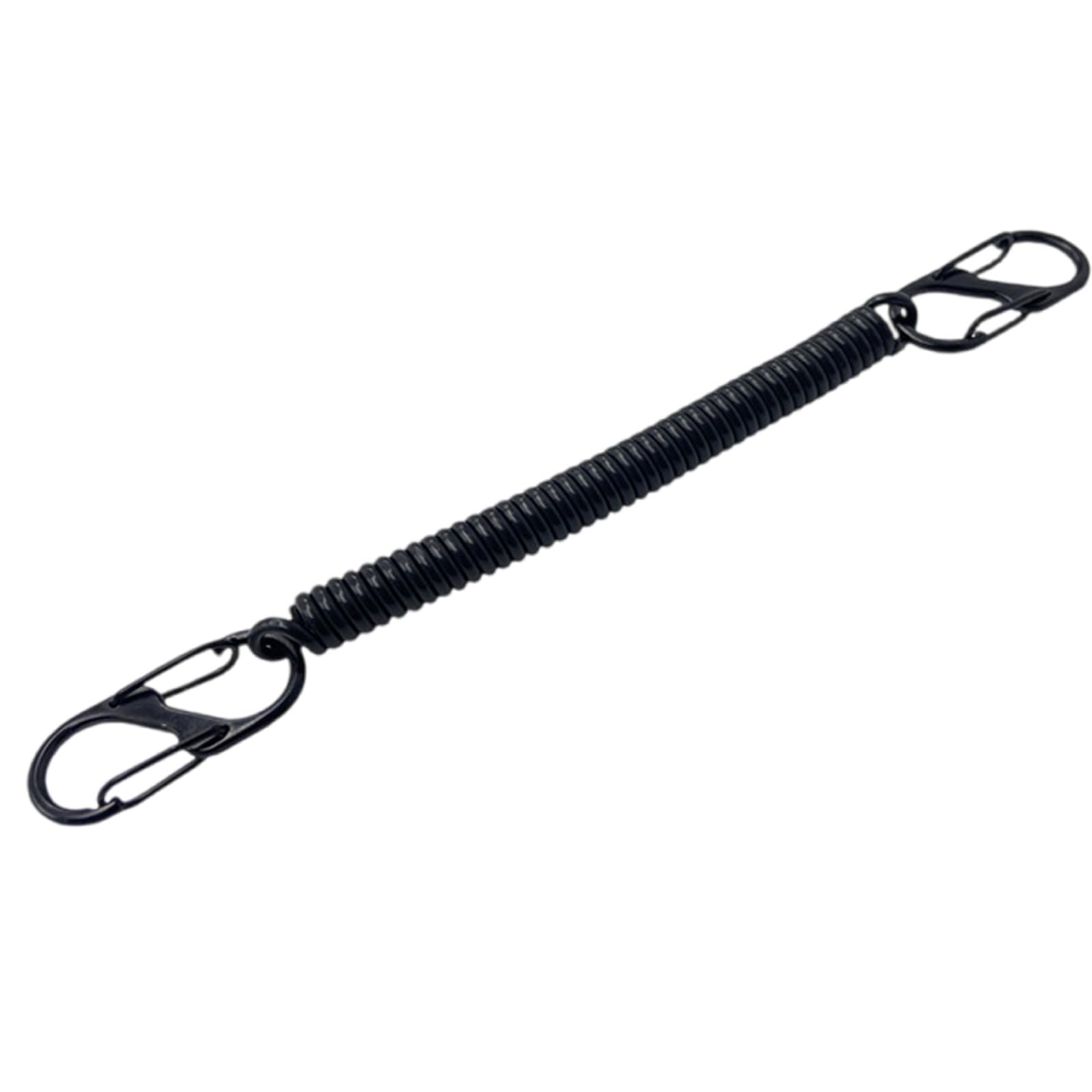 CAZSTYK Retractable Coiled Tethers with Carabiner Retractable Spring Elastics Rope Portable Fishing Lanyards Fishing Tool Tackle Portable Lanyards