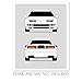 Custom Car Posters Handmade Poster compatible with Nissan 300ZX Z32 (1989-2000) (Front and Rear) - 8x10 Satin Print (Unframed)