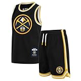 Ultra Game Denver Nuggets Ensemble débardeur et short de basket ball en jersey super doux pour garçon Noir Taille 14 16