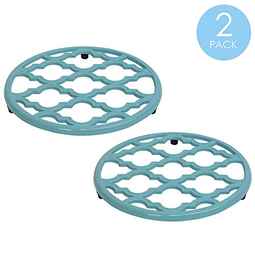 Home Basics Lattice Collection Cast Iron Trivet for Serving Hot Dish, Pot, Pans