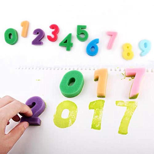 63 Stücke Schwamm Malerei Pinsel Stempel Pinsel Set Kinder Früherziehung Zeichnung Werkzeuge für DIY Kunsthandwerk Mini Blume Schwamm Kombinationspakete Mit wasserdichter Schürze Aufbewahrungstasch