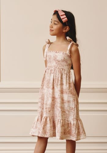 NOTHING FITS BUT Linen Girl’s Classic Cotton Dress, Yunji Gown, Sleeveless Frock Casual Cotton Girls Clothes for Kids4