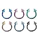 Produktbild Piersando Piercing Hufeisen Septum Ring 6er Set mit Spikes Titan Lippen Nasen Lippe Ohr Tragus Helix Intim Augenbraue Horseshoe 1,2mm x 8mm x 3mm