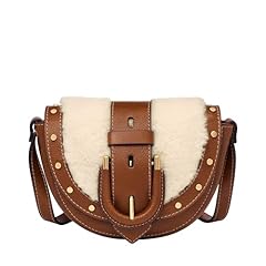 Medium Brown Shearling/Stud Flap