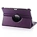 Samsung Tab 2 Case,Flying Horse Lichee Pattern 360 Degrees Rotating Stand PU Leather Case for Samsung Galaxy Tab 2 10.1 P5100 Auto Sleep/Wake Tablet （Purple）