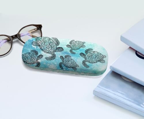 Image of WIRESTER Hard Shell Eyeglasses Case, Clamshell Sunglasses Holder Protective Cover with Microfiber Cloth