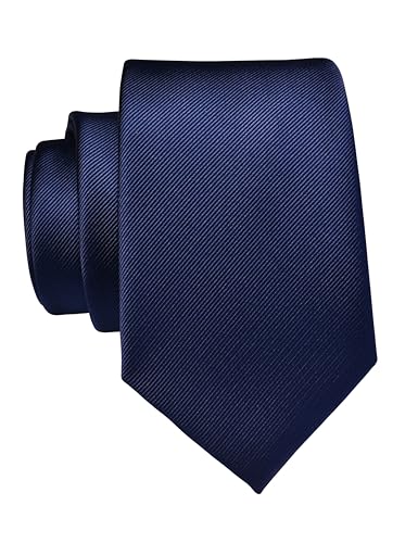 Image of GUSLESON 3.15 inch（8cm） Solid Color Necktie and Pocket Square Cufflinks Sets For Men + Gift Box