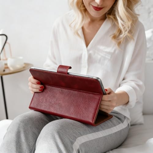 Housse tablette 9-10 pouces rouge pour eviter les rayures d ecran
