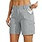 Jawtut Women's Hiking Cargo Shorts 7" Lightweight Quick Dry