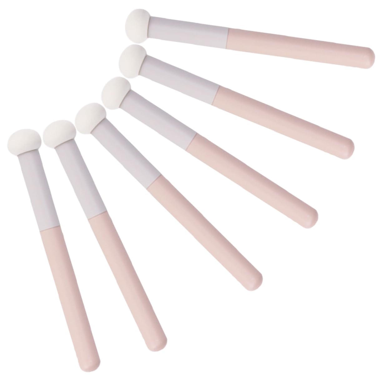 BIUDECO 6pc Portable Face Concealer Brush Set Small Makeup Egg Sponge for Nose Eyelids and Face Ergonomic Handle for Women
