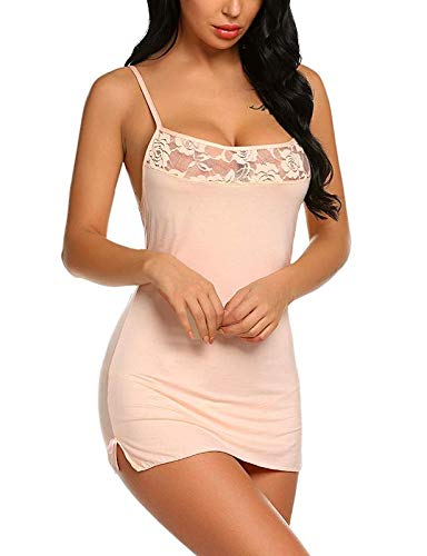 Image of Women's Poly Lycra Solid Above Knee Baby Doll Set