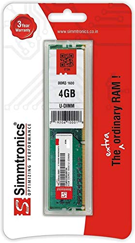PIS Simmtronics 4GB 1600MHz DDR3 SDRAM for Desktop (Green) (B07P7W3V64) Amazon Price History, Amazon Price Tracker