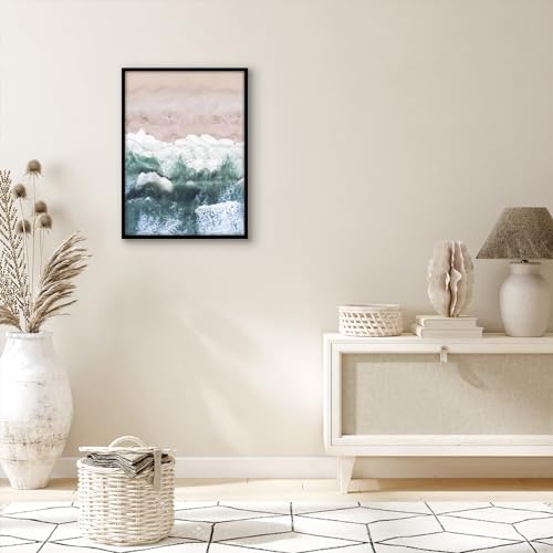 Americanflat 16x22 Picture Frame with Polished Plexiglass - Streamline Collection - Thin Border Picture Frame for Wall Display - Hanging Hardware Included - Black