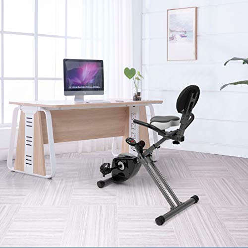 Ultrasport Senioren Recumbent Home Trainer, ligfiets hometrainer met lage instaphoogte, acht weerstandsniveaus, trainingscomputer, gecertificeerd volgens GS, CE en EN957, comfortabele vulling - Afbeelding 8