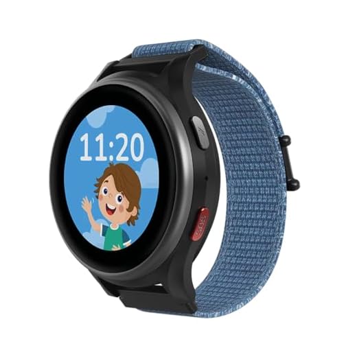 ANIO 6 wasserdichte Kinder-Smartwatch - mit GPS Tracker & SIM, Anrufe, Nachrichten, SOS, Schulmodus, Schrittzähler - ohne SIM-Karte, blau