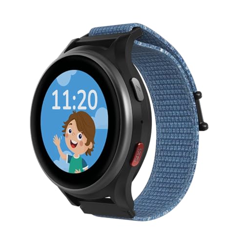 ANIO 6 Kinder-Smartwatch - mit GPS Tracker & SIM Anrufe Nachrichten SOS Schulmodus Schrittzähler - ohne SIM-Karte blau