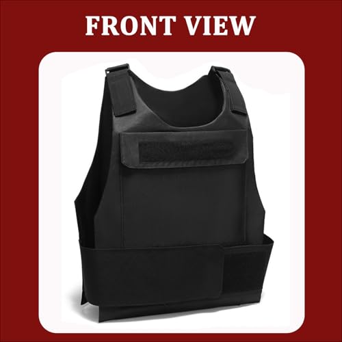 Favuit Taktische Weste, Schwarz Airsoft Paintball Weste Verstellbare Schutzweste Brustschützer Sportweste Chest Rig Tactical Zubehör für Jagd Angeln Camping Airsoft Paintball (L)