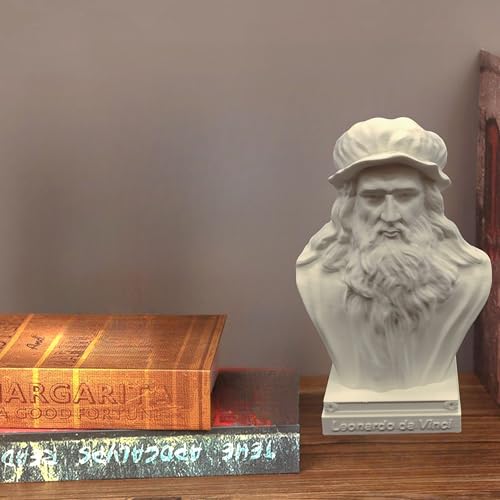 Estatua Cabeza Leonardo da Vinci 4 in Alto miniatura 5