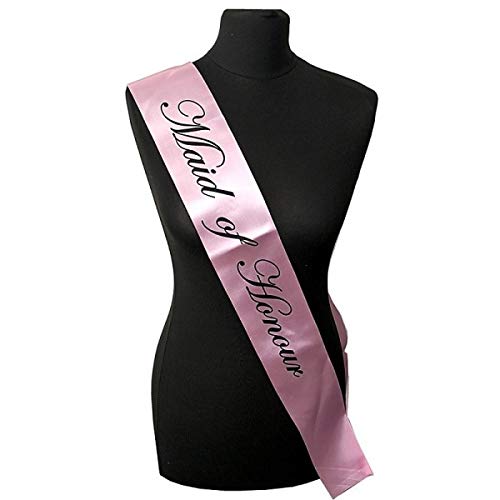 Light Pink with Black Writing ‘Maid of Honour’ Sash
