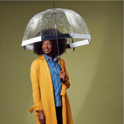 Stockschirm Fulton Black & White Trim Transparent L041