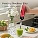 Cordless Hand Blender,12V Rechargeable Immersion Blender with 60+ Bowl Battery Life,4-Point Stainless Steel Blade,Variable Speed & Egg Whisk - for Soups,Smoothies, Baby Food