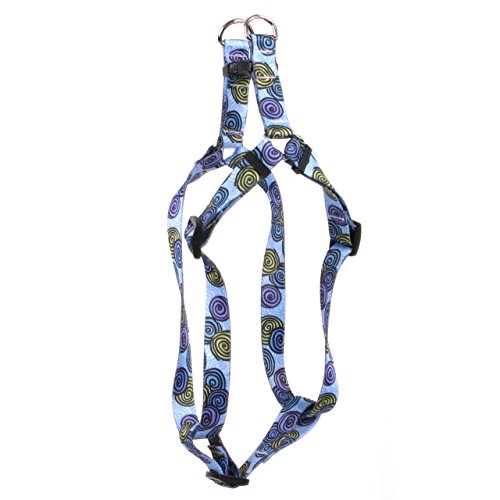 Image of Yellow Dog Design Standard Step-in Harness, Spiral Blue, Extra Small 4.5 inch - 9 inch