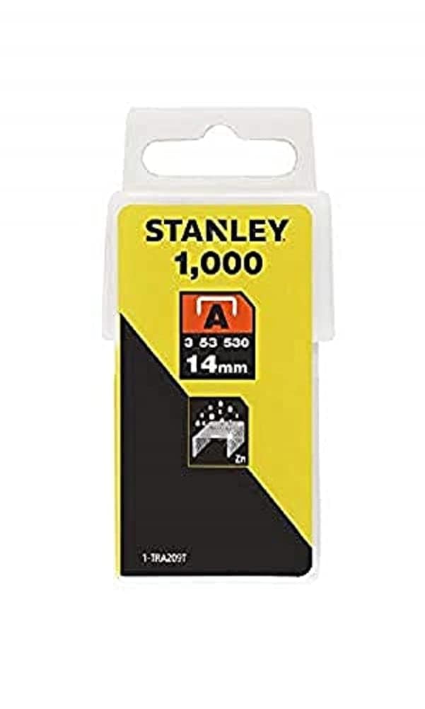 Stanley 1-Tra209T Agrafe 14 Mm Type A Boîte 1000 Pièces - Inoxydables Et Résistantes