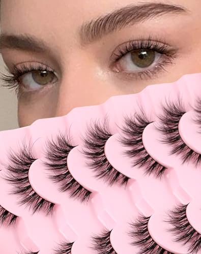 Faux cils discrets Wispy Lashes D305 courts en C pour corriger le regard yeux de chat