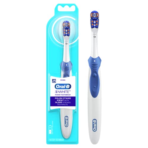 OralB 3D White Battery Powered Electrical Toothbrush, 1 Depend
