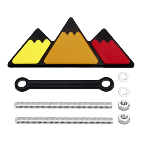Image of Grille Decor Badge, Tri-Color Grille Insert Trims | Tri-Color Grille Badge Emblem Decoration Accessories Car Truck Label Fit for Most Vehicles