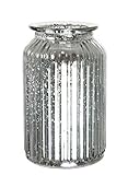 Magnifique vase en verre avec finition métallique dans un choix de 3 couleurs
