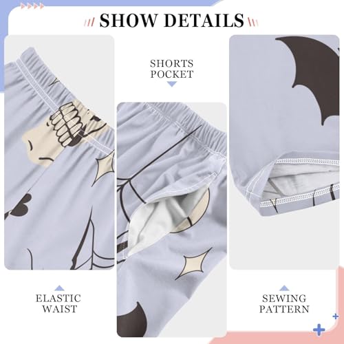 Skulls Spiders Boys Pants Boys Athletic Pants Long Pant for Boywith Pockets Wide-Leg Size 6-14Y4