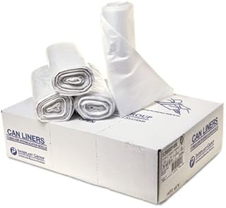 HIGH-DENSITY INTERLEAVED COMMERCIAL CAN LINERS, 55 GAL, 14 MICRONS, 36
