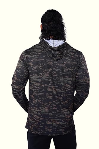 Men's Jersey Pullover Hoodie – Signature Design, Dry-Fit, Quick-Dry, UPF Protection, Textured Hood & Sleeves4
