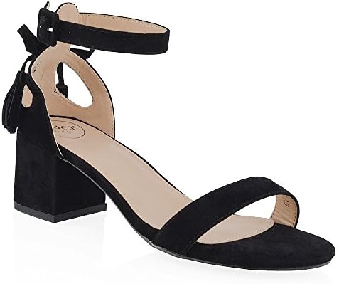 black strappy low heels