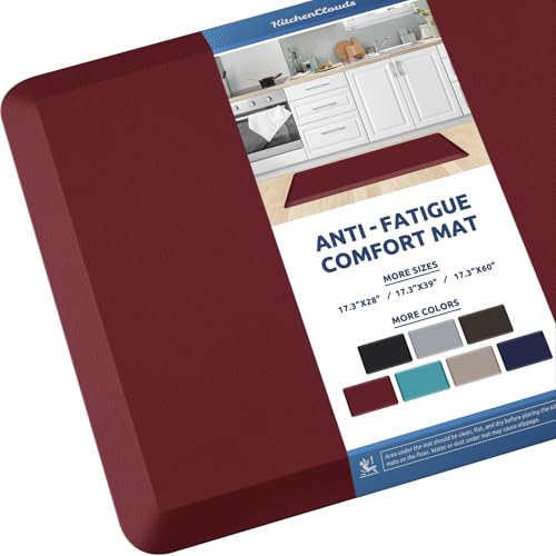 Image of Kitchen Mat Cushioned Anti Fatigue Rug Standing and Comfort Floor Mats | Water-Resistant, Non-Slip, Easy to Clean Comfort Floor Mat for Kitchen, Sink & Office, Multiple Colors & Sizes, 17.3 inchx39 inch